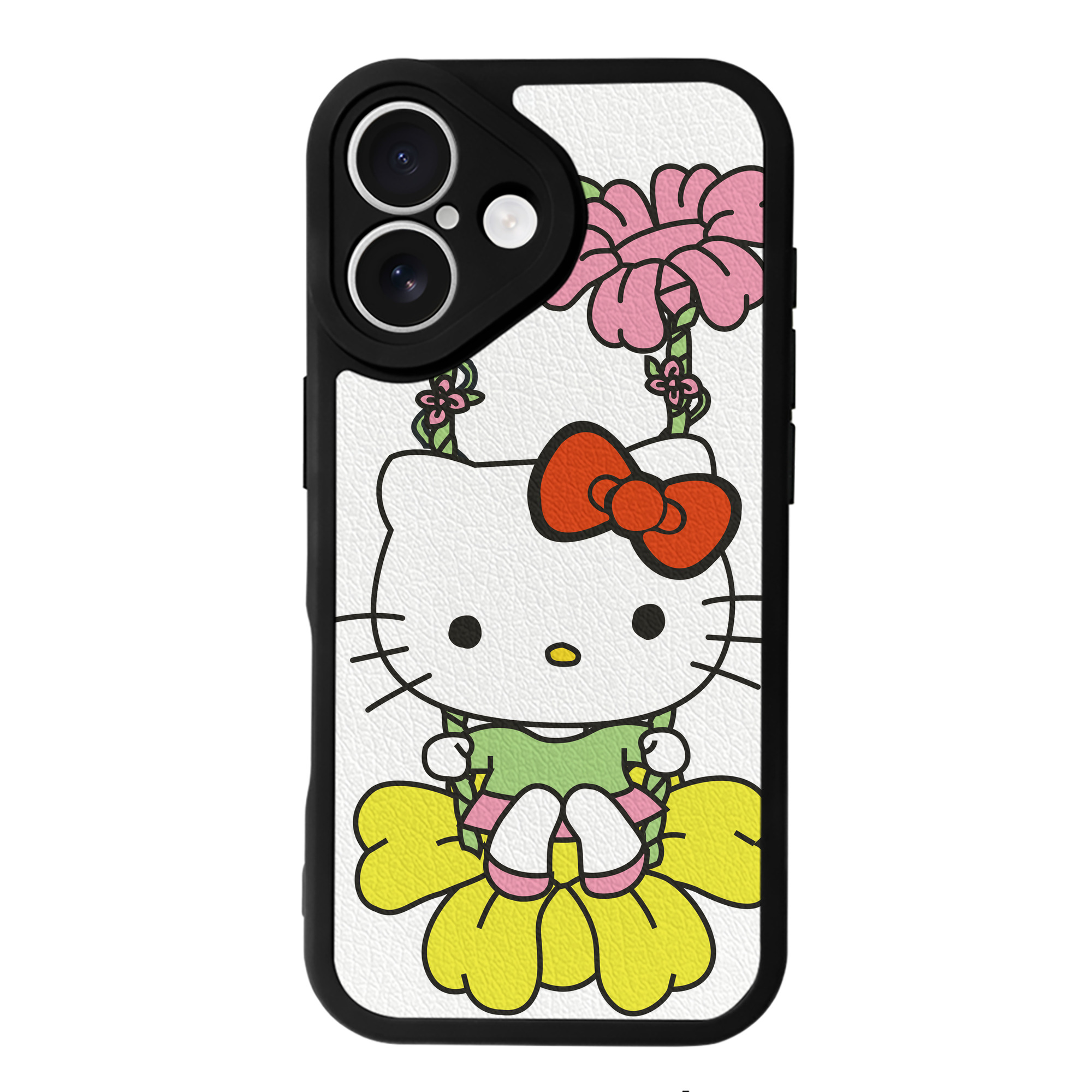 （画像用） Hello Kitty ハローキティ 【iPhone 16シリーズ対応】シリコンスマホケース（レザー調） 材質：シリコン